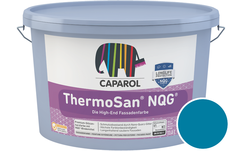 Caparol ThermoSan NQG 1,25L Fassadenfarbe / Getnt im Farbton Kobaltblau Asi/syf