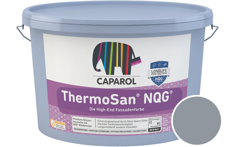 Caparol ThermoSan NQG 1,25L Fassadenfarbe / Getnt im Farbton Lazur 10