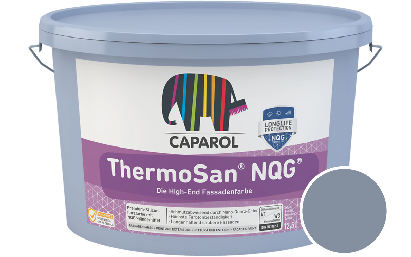 Caparol ThermoSan NQG 1,25L Fassadenfarbe / Getnt im Farbton Lazur 80