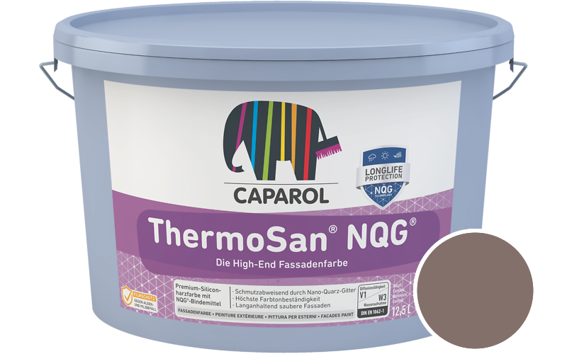 Caparol ThermoSan NQG 1,25L Fassadenfarbe / Getnt im Farbton Mocca 12
