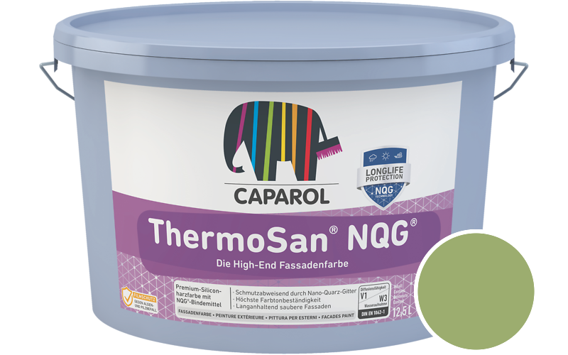 Caparol ThermoSan NQG 12,5L Fassadenfarbe / Getnt im Farbton Moos 100