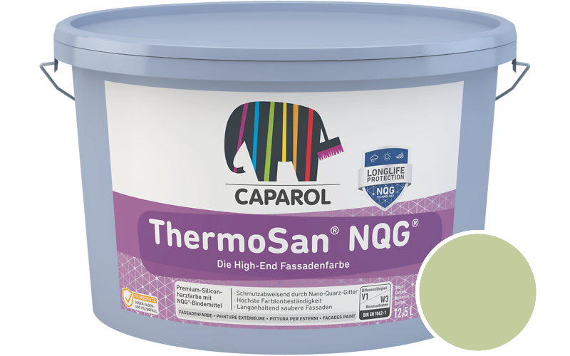 Caparol ThermoSan NQG 12,5L Fassadenfarbe / Getnt im Farbton Moos 110