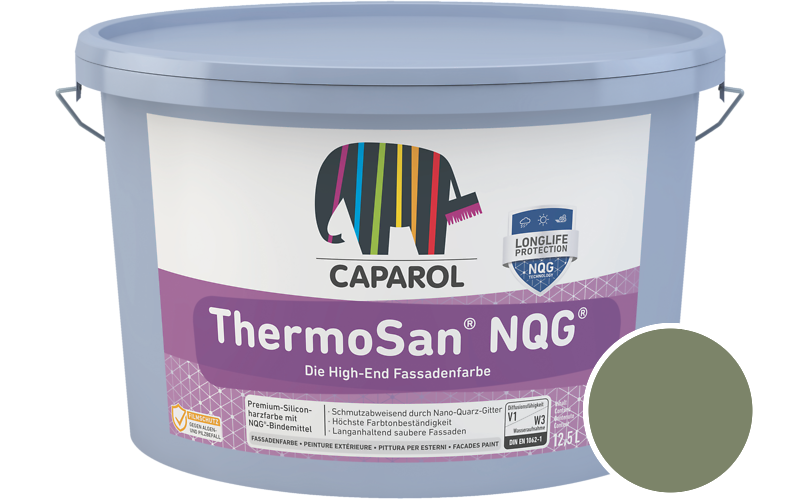 Caparol ThermoSan NQG 7,5L Fassadenfarbe / Getnt im Farbton Moos 65