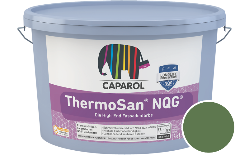 Caparol ThermoSan NQG 1,25L Fassadenfarbe / Getnt im Farbton Oase 100