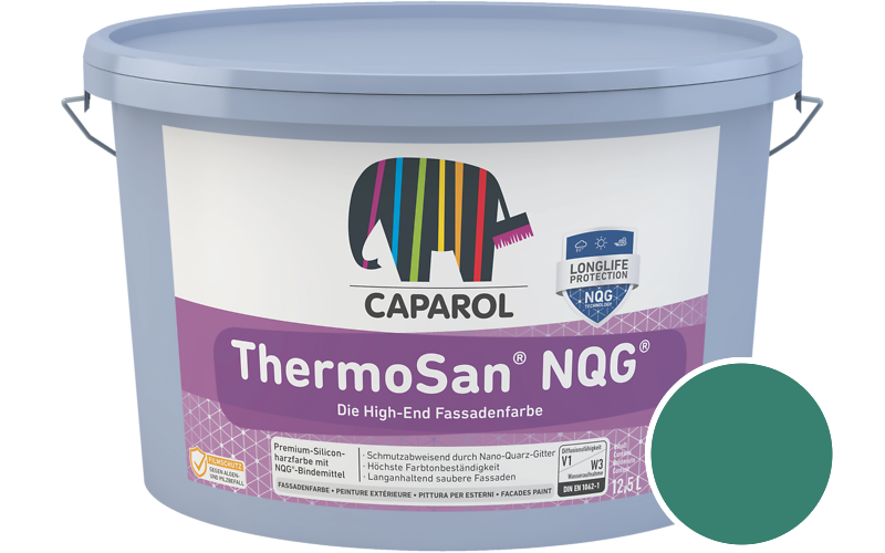 Caparol ThermoSan NQG 1,25L Fassadenfarbe / Getnt im Farbton Patina 100
