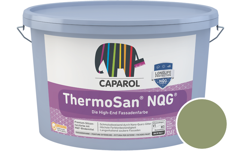 Caparol ThermoSan NQG 1,25L Fassadenfarbe / Getnt im Farbton Pinie 45