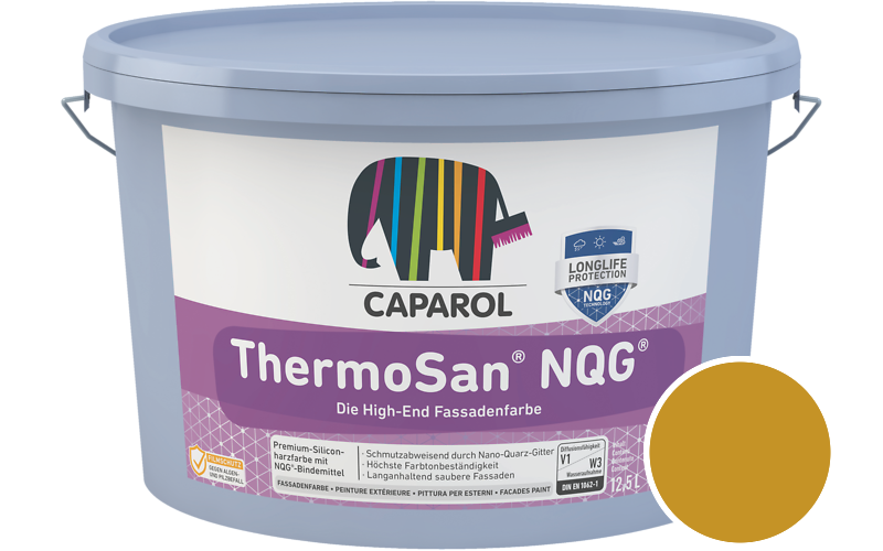Caparol ThermoSan NQG 12,5L Fassadenfarbe / Getnt im Farbton RAL 1005 Honiggelb