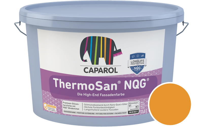 Caparol ThermoSan NQG 12,5L Fassadenfarbe / Getnt im Farbton RAL 1037 Sonnengelb