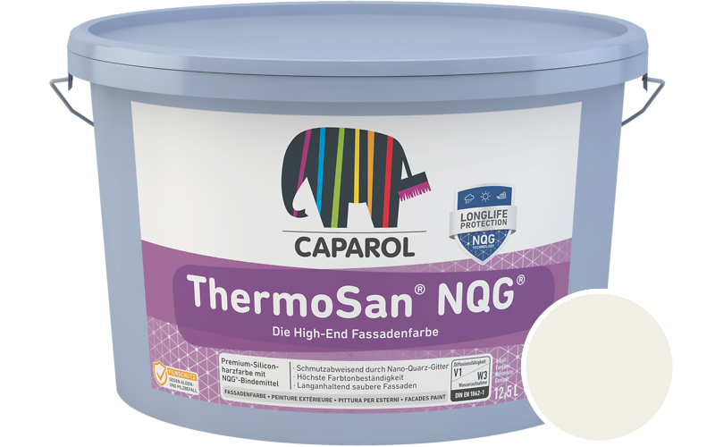 Caparol ThermoSan NQG 7,5L Fassadenfarbe / Getnt im Farbton RAL 9010 Reinweiss