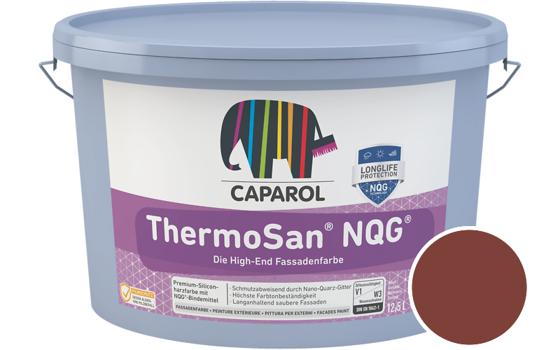 Caparol ThermoSan NQG 7,5L Fassadenfarbe / Getnt im Farbton Rotbraun Ava