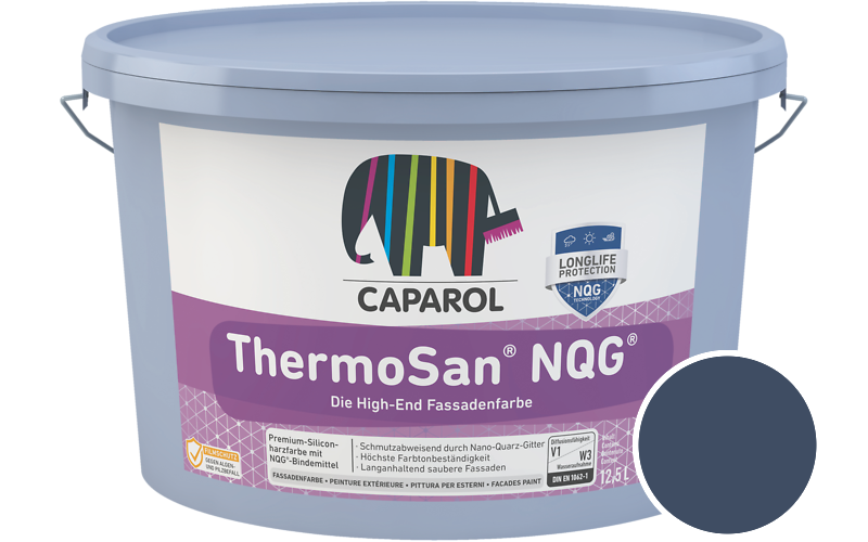Caparol ThermoSan NQG 1,25L Fassadenfarbe / Getnt im Farbton Saphir 35