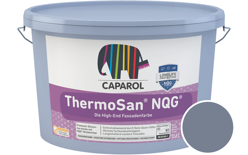 Caparol ThermoSan NQG 1,25L Fassadenfarbe / Getnt im Farbton Saphir 45