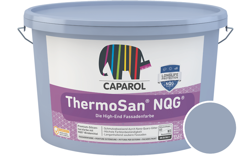 Caparol ThermoSan NQG 1,25L Fassadenfarbe / Getnt im Farbton Saphir 80