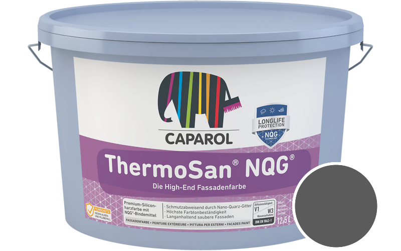Caparol ThermoSan NQG 12,5L Fassadenfarbe / Getnt im Farbton Sepia-grau