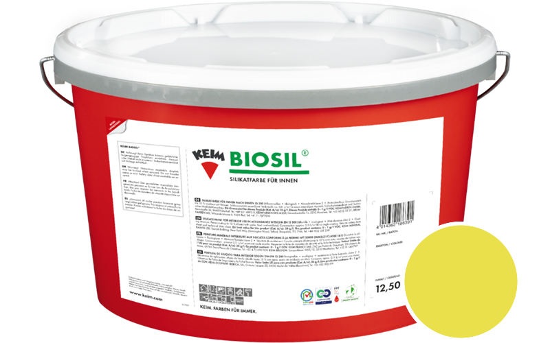 KEIM Biosil 2,5L Innenfarbe / Get�nt im Farbton RAL 1016 Schwefelgelb