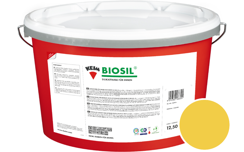 KEIM Biosil 2,5L Innenfarbe / Get�nt im Farbton RAL 1018 Zinkgelb
