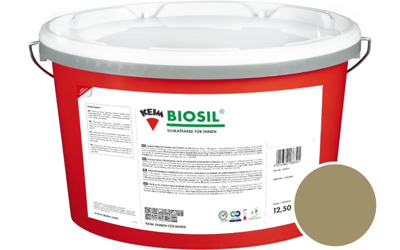 KEIM Biosil 12,5L Innenfarbe / Get�nt im Farbton RAL 1020 Olivgelb