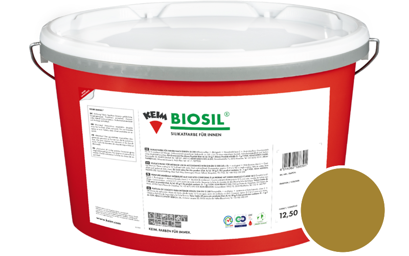 KEIM Biosil 2,5L Innenfarbe / Get�nt im Farbton RAL 1027 Currygelb