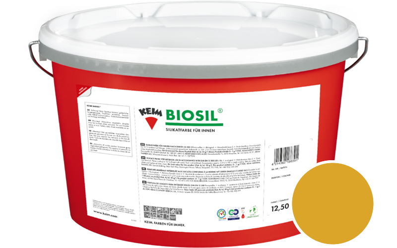 KEIM Biosil 2,5L Innenfarbe / Get�nt im Farbton RAL 1032 Ginstergelb