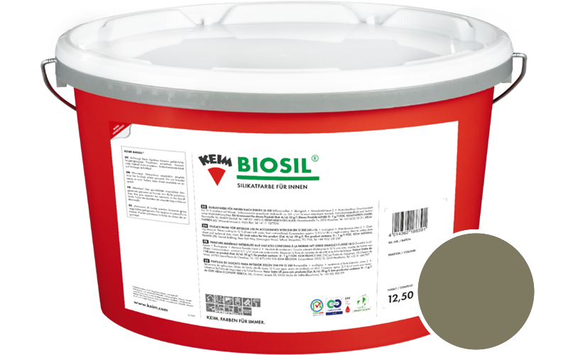 KEIM Biosil 2,5L Innenfarbe / Get�nt im Farbton RAL 6013 Schilfgr�n