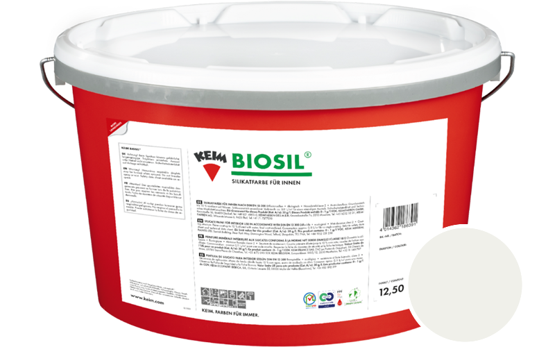 KEIM Biosil 2,5L Innenfarbe / Get�nt im Farbton RAL 9016 Verkehrsweiss