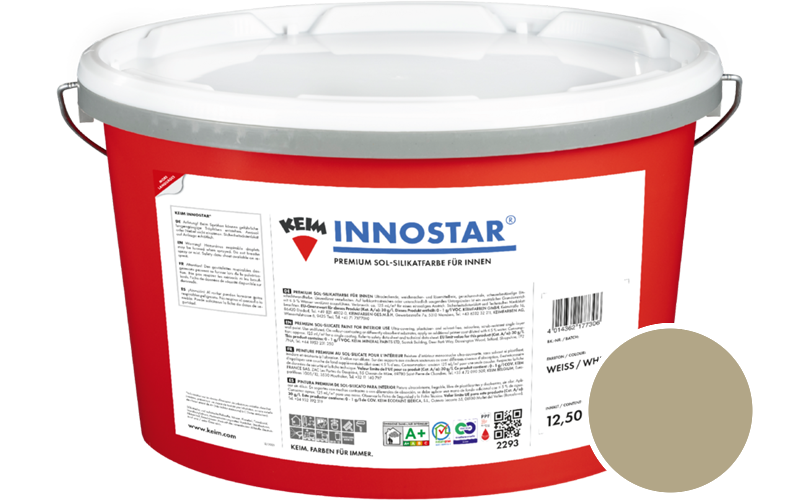 KEIM Innostar 5L Silikatfarbe f�r innen / Get�nt im Farbton 9348