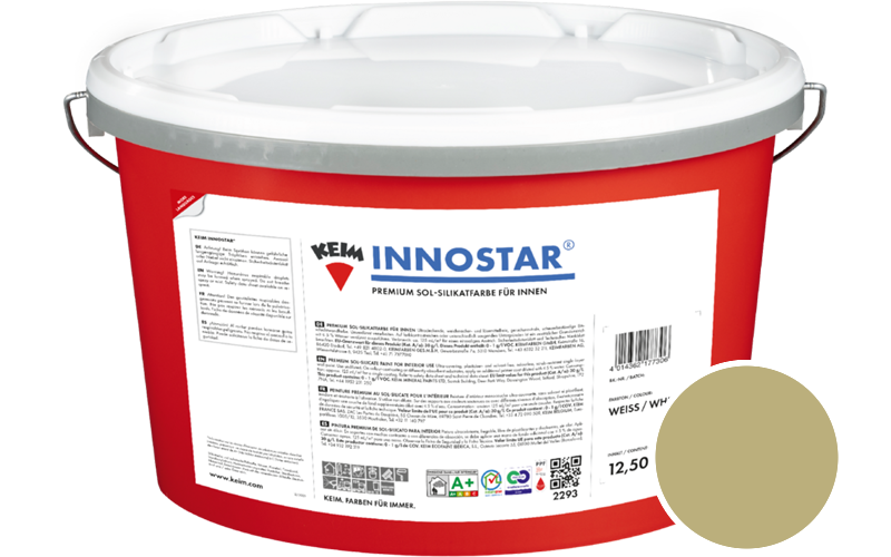 KEIM Innostar 12,5L Silikatfarbe f�r innen / Get�nt im Farbton 9369