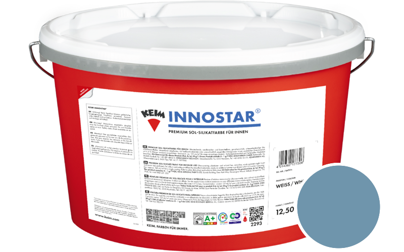 KEIM Innostar 12,5L Silikatfarbe f�r innen / Get�nt im Farbton RAL 5024 Pastellblau
