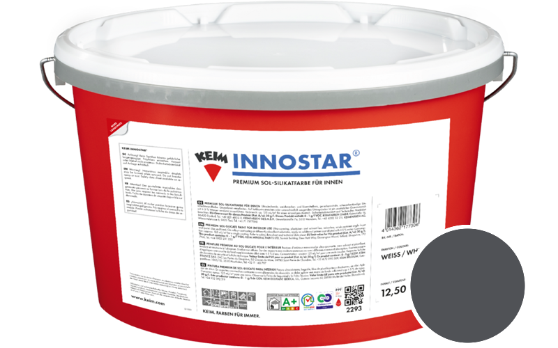 KEIM Innostar 5L Silikatfarbe f�r innen / Get�nt im Farbton RAL 7024 Graphitgrau