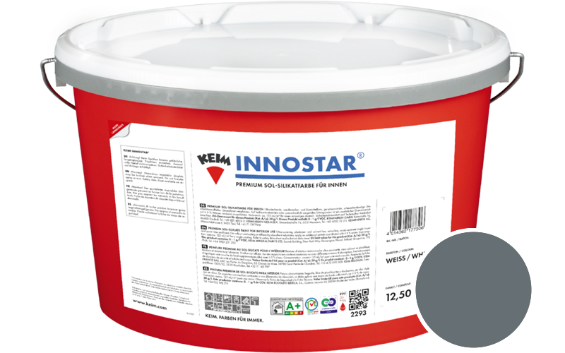 KEIM Innostar 12,5L Silikatfarbe f�r innen / Get�nt im Farbton RAL 7031 Blaugrau