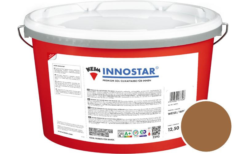KEIM Innostar 12,5L Silikatfarbe f�r innen / Get�nt im Farbton RAL 8001 Ockerbraun