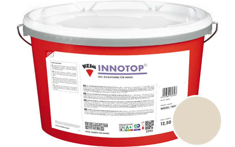 KEIM Innotop 2,5L Get�nt im Farbton RAL 1013 Perlweiss (ohne Perleffekt)