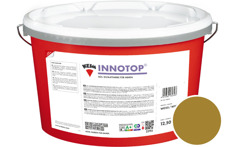 KEIM Innotop 5L Silikatfarbe f�r innen / Get�nt im Farbton RAL 1027 Currygelb