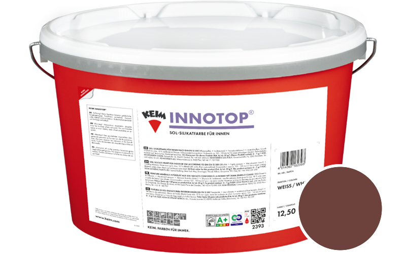 KEIM Innotop 5L Silikatfarbe f�r innen / Get�nt im Farbton RAL 3009 Oxidrot