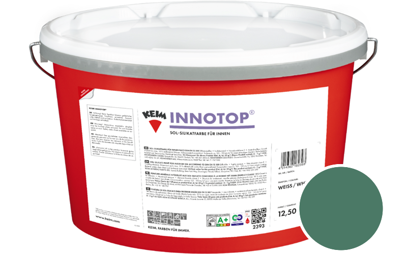 KEIM Innotop 5L Silikatfarbe f�r innen / Get�nt im Farbton RAL 6000 Patinagr�n