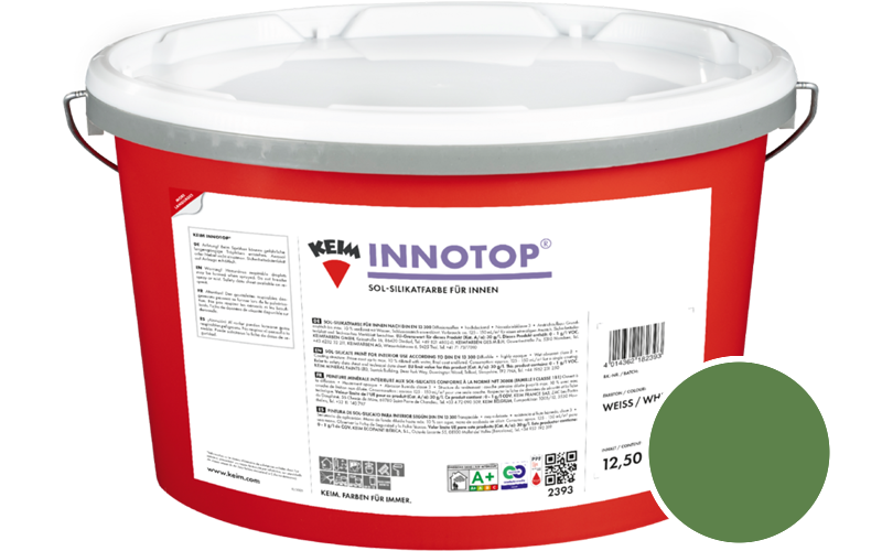 KEIM Innotop 12,5L Silikatfarbe f�r innen / Get�nt im Farbton RAL 6017 Maigr�n