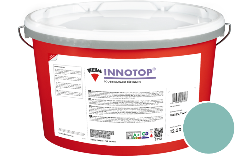 KEIM Innotop 2,5L Silikatfarbe f�r innen / Get�nt im Farbton RAL 6027 Lichtgr�n