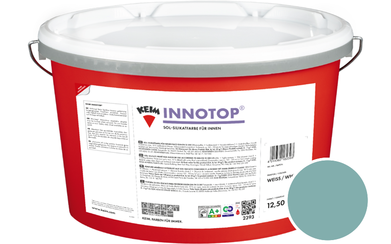 KEIM Innotop 2,5L Silikatfarbe f�r innen / Get�nt im Farbton RAL 6034 Pastelltuerkis
