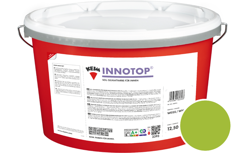 KEIM Innotop 2,5L Silikatfarbe f�r innen / Get�nt im Farbton RAL 6039 Fasergr�n