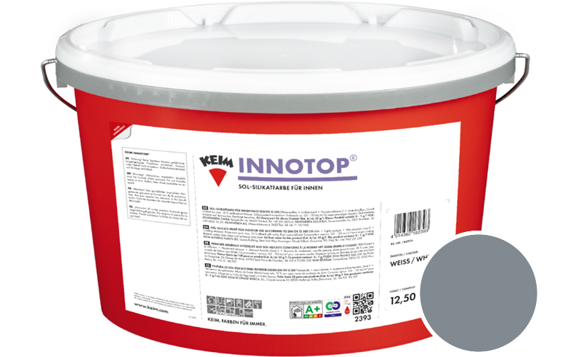 KEIM Innotop 12,5L Silikatfarbe f�r innen / Get�nt im Farbton RAL 7000 Fehgrau