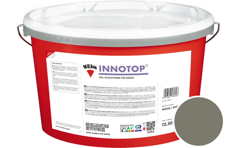 KEIM Innotop 2,5L Silikatfarbe f�r innen / Get�nt im Farbton RAL 7003 Moosgrau