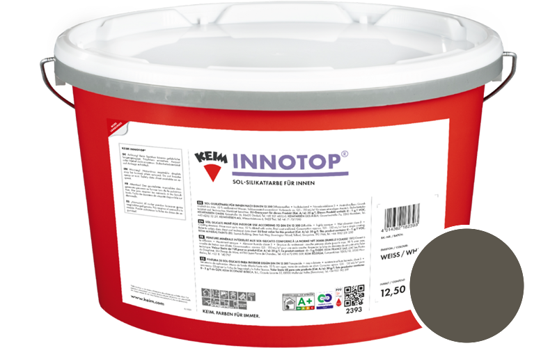 KEIM Innotop 2,5L Silikatfarbe f�r innen / Get�nt im Farbton RAL 7013 Braungrau