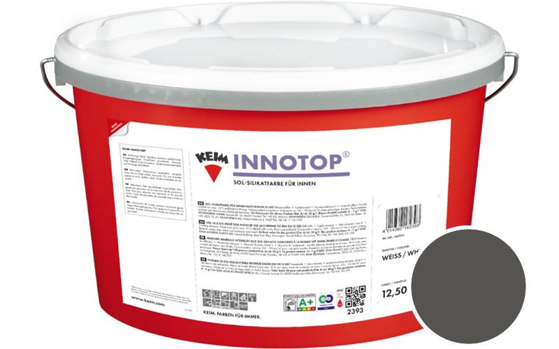KEIM Innotop 2,5L Silikatfarbe f�r innen / Get�nt im Farbton RAL 7022 Umbragrau