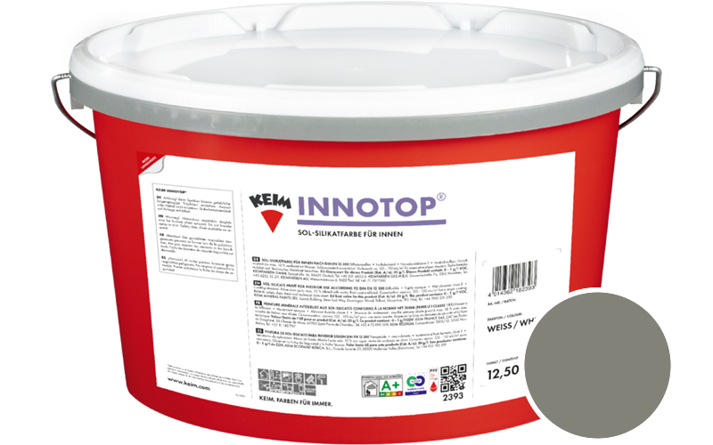 KEIM Innotop 2,5L Silikatfarbe f�r innen / Get�nt im Farbton RAL 7023 Betongrau