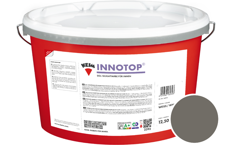 KEIM Innotop 12,5L Silikatfarbe f�r innen / Get�nt im Farbton RAL 7039 Quarzgrau