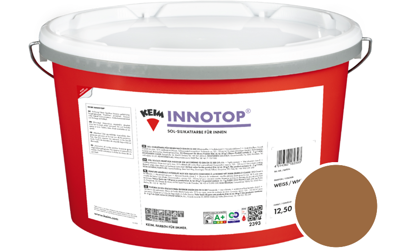 KEIM Innotop 2,5L Silikatfarbe f�r innen / Get�nt im Farbton RAL 8001 Ockerbraun