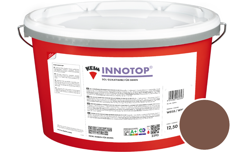 KEIM Innotop 2,5L Silikatfarbe f�r innen / Get�nt im Farbton RAL 8002 Signalbraun