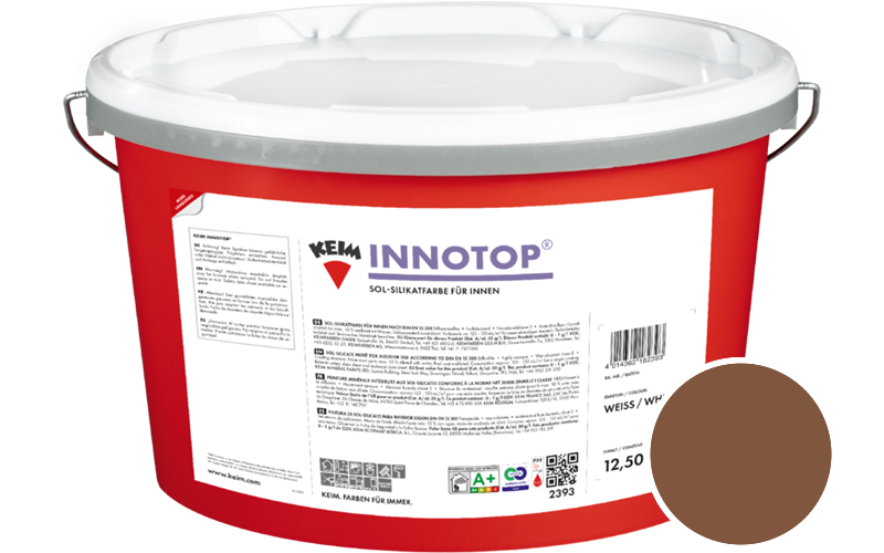 KEIM Innotop 2,5L Silikatfarbe f�r innen / Get�nt im Farbton RAL 8003 Lehmbraun