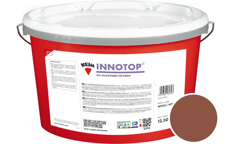 KEIM Innotop 2,5L Silikatfarbe f�r innen / Get�nt im Farbton RAL 8004 Kupferbraun