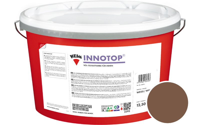 KEIM Innotop 12,5L Silikatfarbe f�r innen / Get�nt im Farbton RAL 8024 Beigebraun